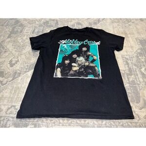 MOTLEY CRUE T-shirt Classic Rock Heavy Metal Tee Men's Black Sz Medium